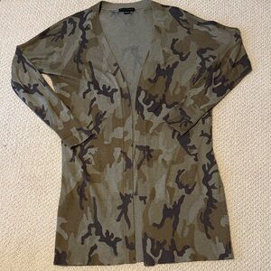 Sanctuary Olive Knit Camo Cardigan Sweater